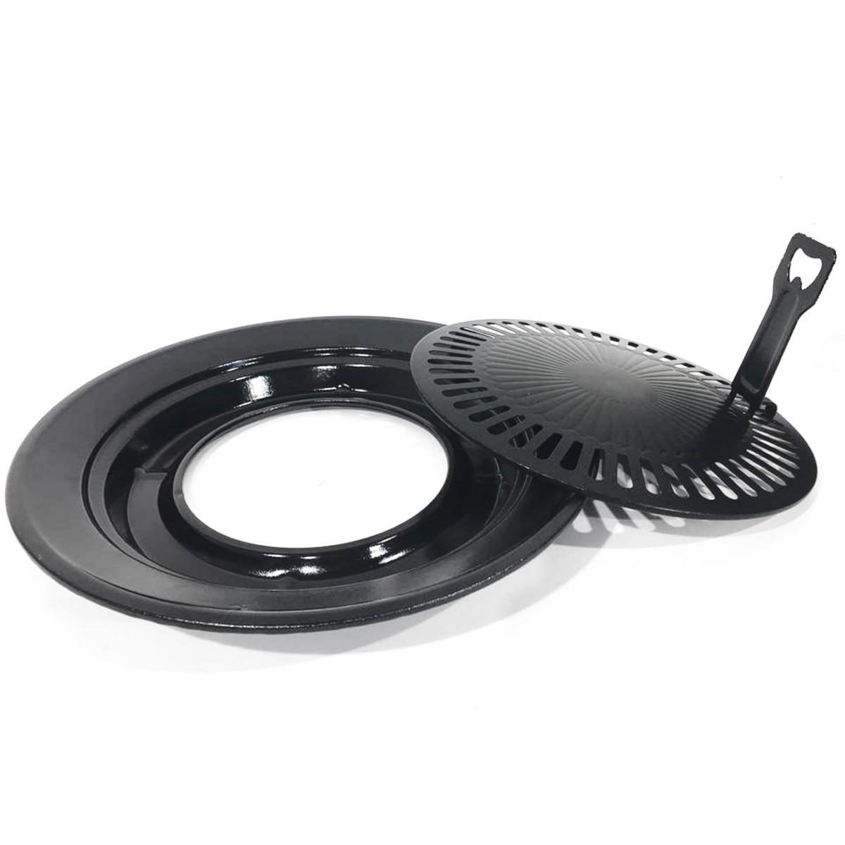 BRIXO Barbecue à gaz et Réchaud gaz 2200W Piezo + 4 cartouches gaz Camping Cuisine Exterieure