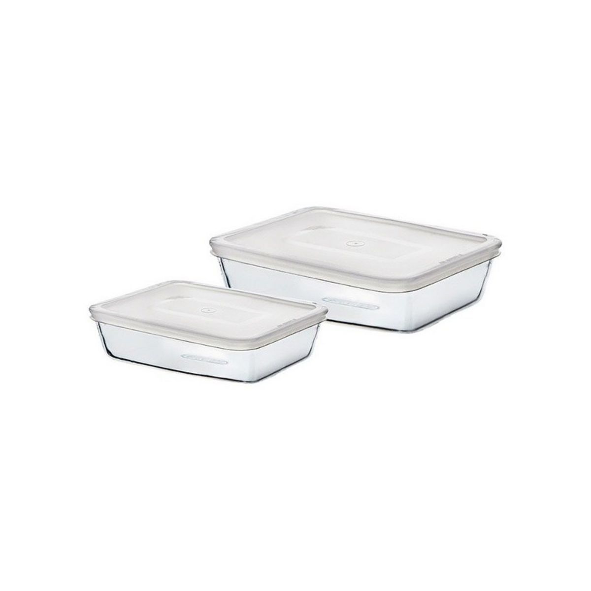PYREX Lot 2 plats rectangulaires avec couvercle 22*17 cm + 25*19 cm Pyrex Cook & Freeze