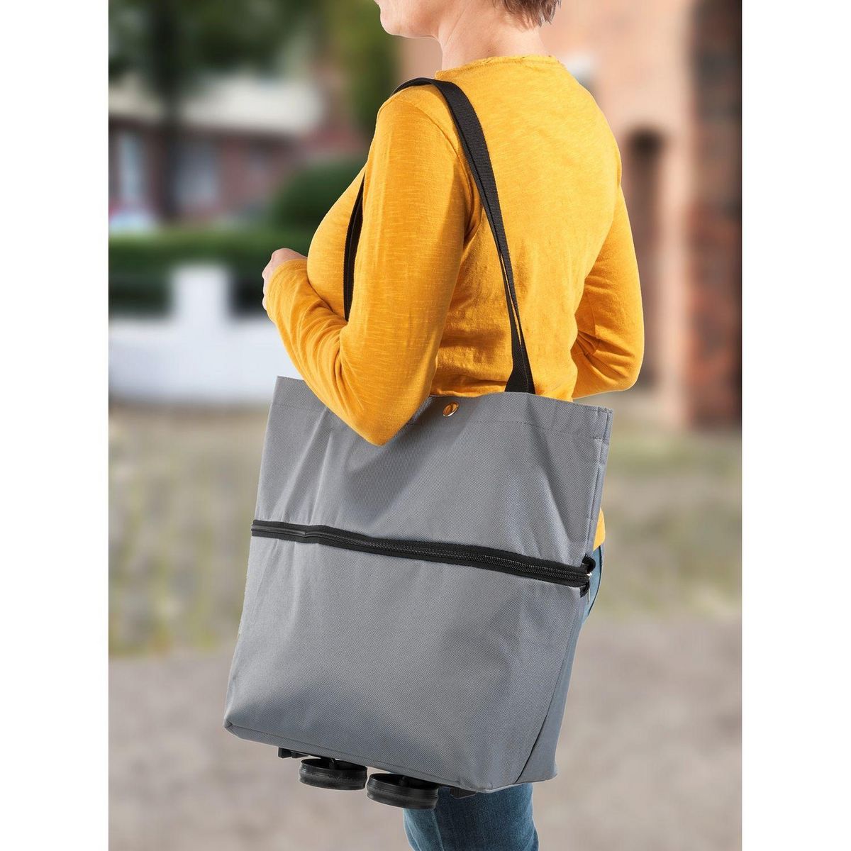 Wenko Chariot de courses cabas 3en1 - 20 L - Gris