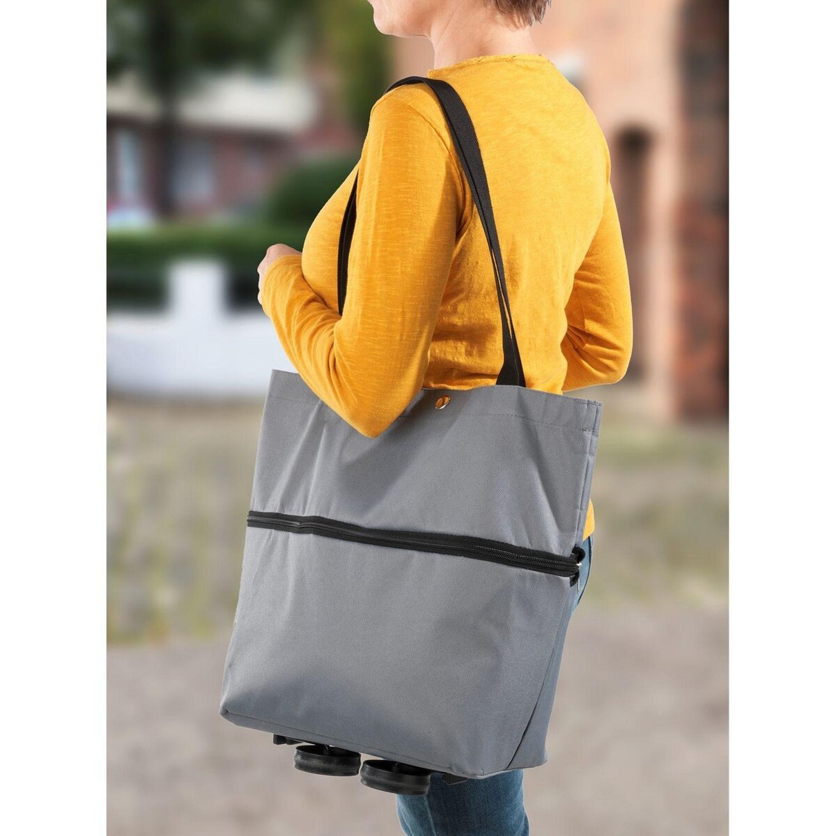 Wenko Chariot de courses cabas 3en1 - 20 L - Gris