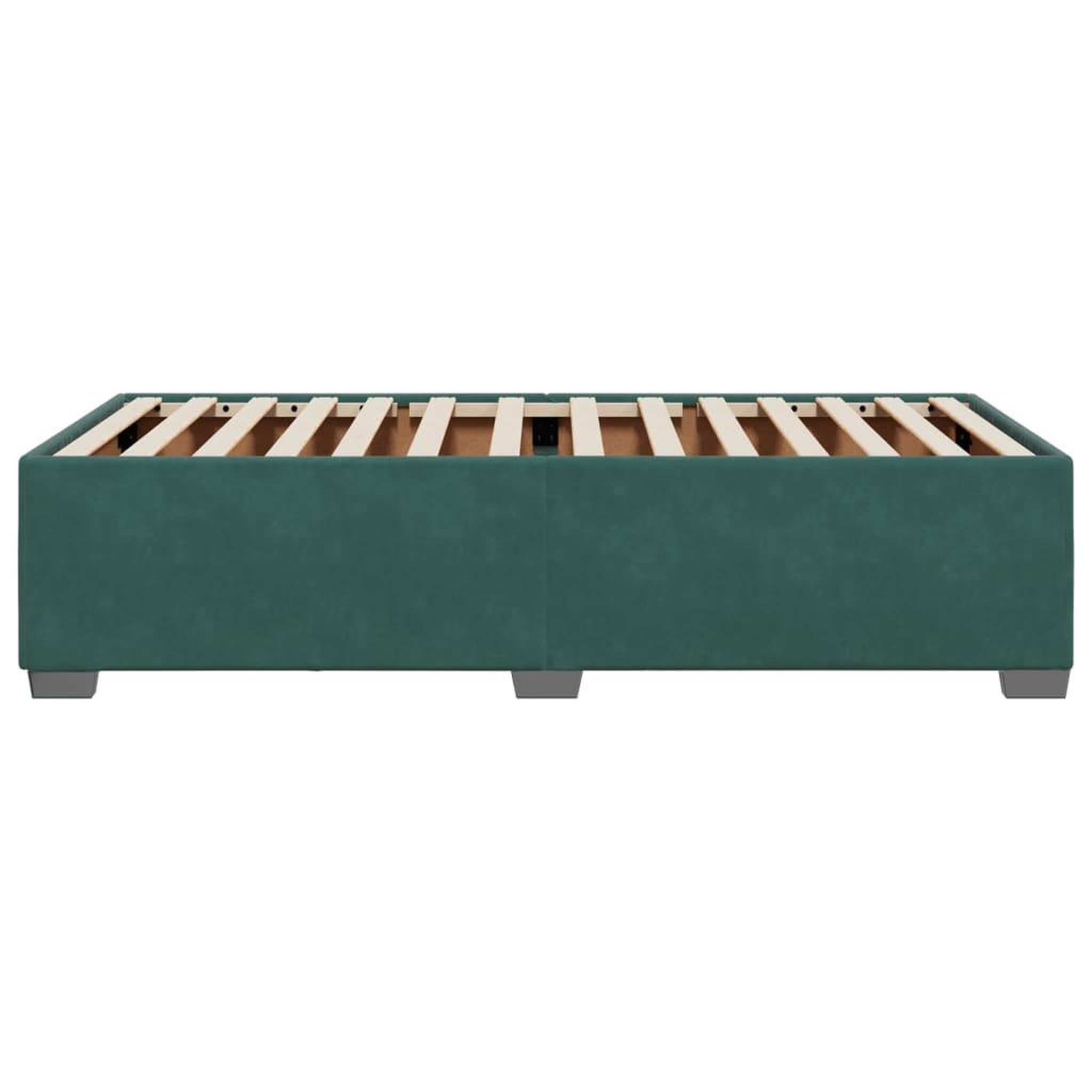 Voir la diapositive 5 : VIDAXL Cadre de lit sans matelas vert fonce 90x200 cm velours