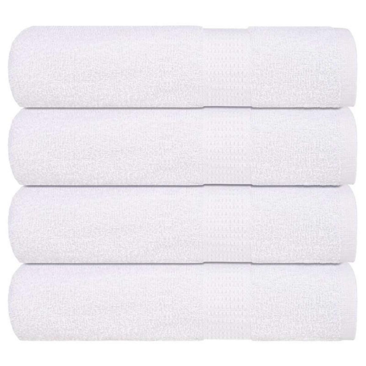 VIDAXL Serviettes de douche 4 pcs blanc 70x140 cm 360 g m² 100% coton