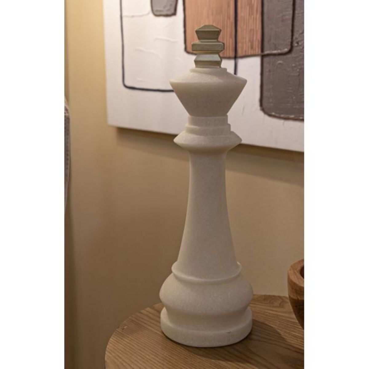 Paris Prix Pièce d'Échec Déco Roi  Quarzy  41cm Blanc