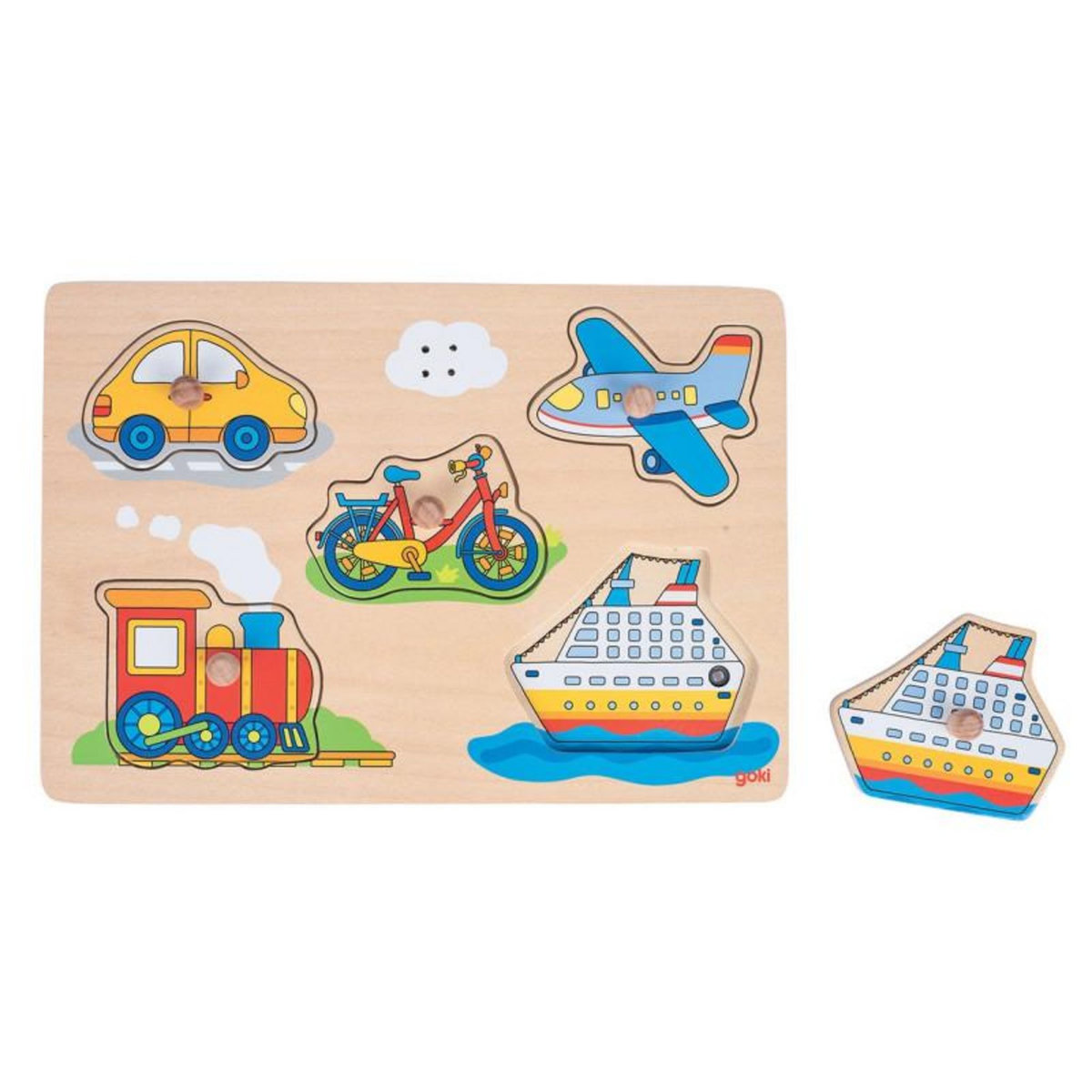 Goki GOKI Bubble Puzzle vehicles with sound, 5pcs.