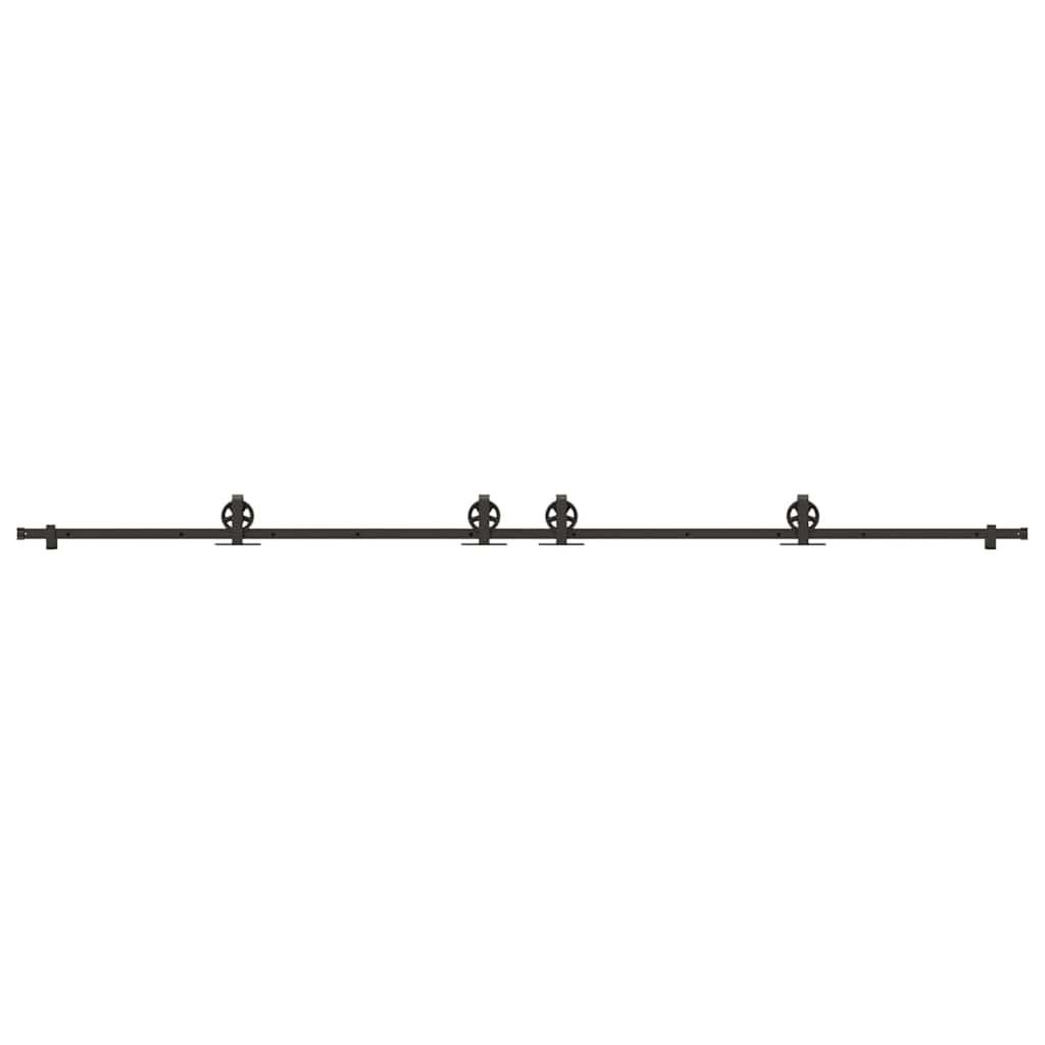Voir la diapositive 5 : VIDAXL Kit de quincaillerie de porte coulissante 366 cm acier noir