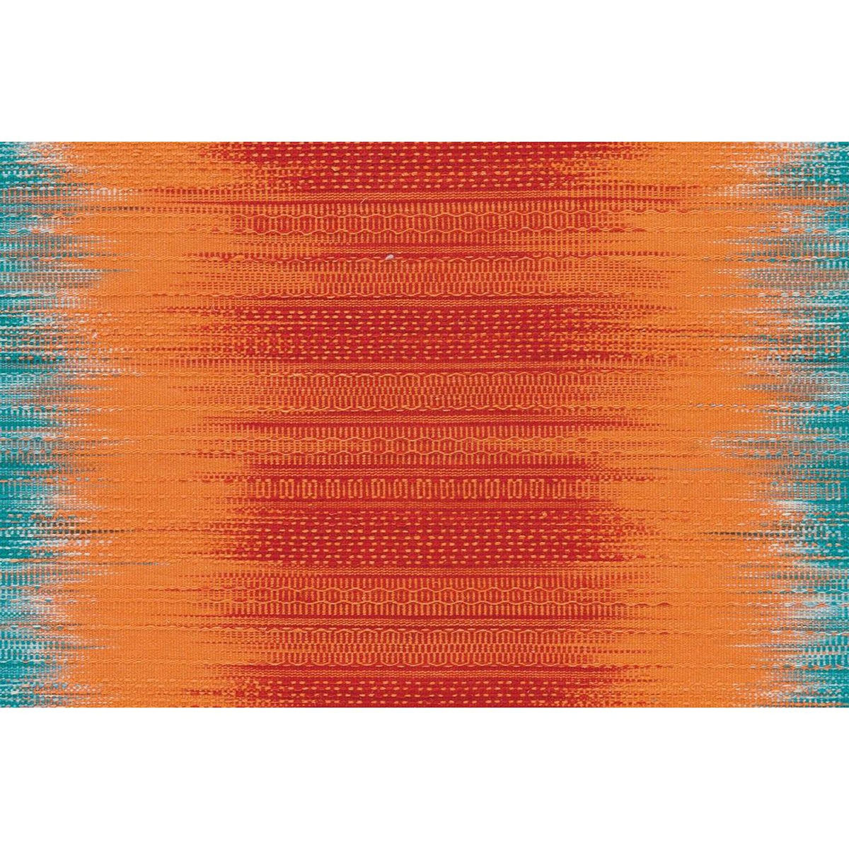 Paris Prix Tapis en Laine Tissé Fait Main  Sunset  Orange & Bleu