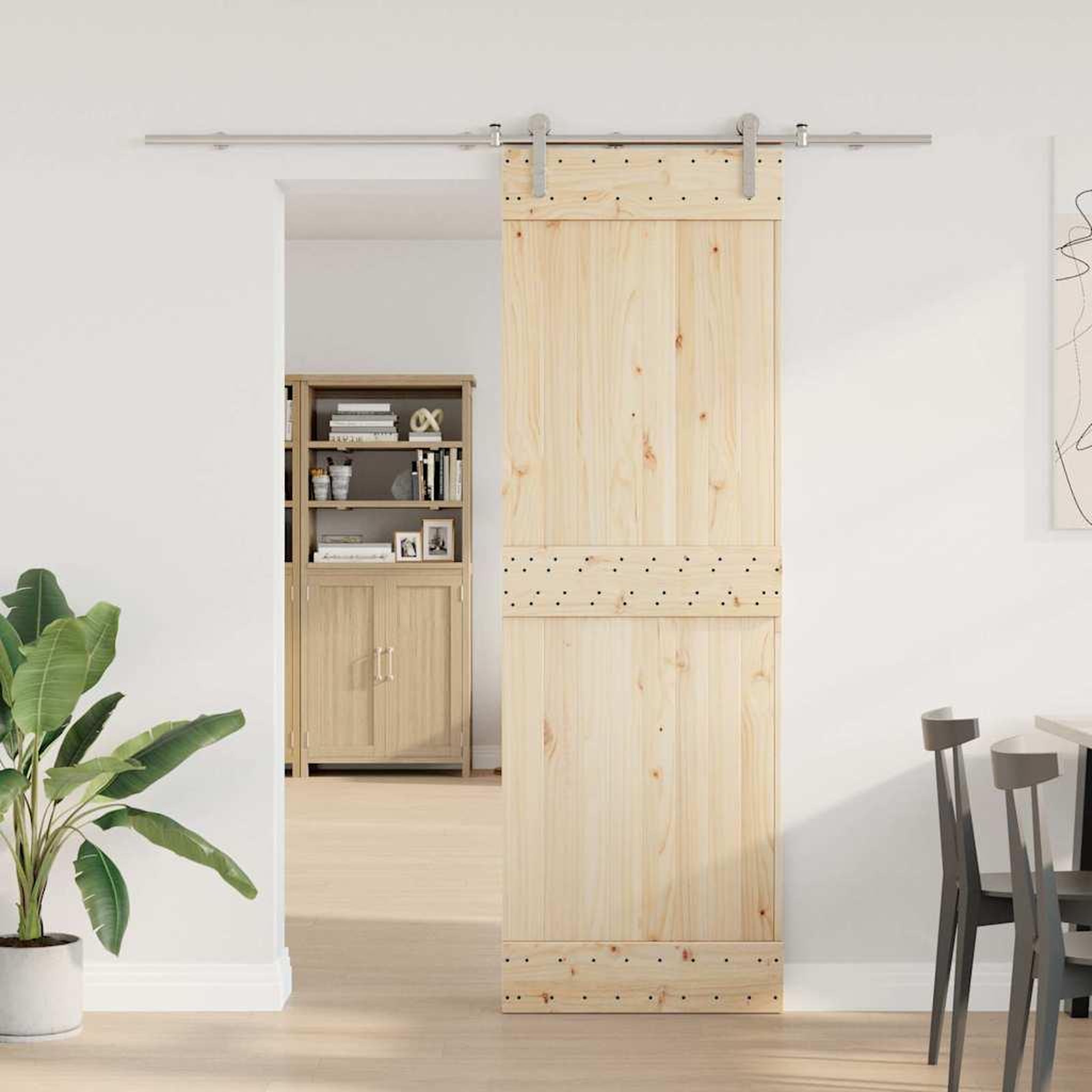 Voir la diapositive 3 : VIDAXL Kit fixation porte coulissante 200 cm Acier inoxydable Argente