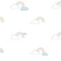 Voir la diapositive 2 : Noordwand Noordwand Papier peint Mondo baby Clouds Blanc, bleu et rose