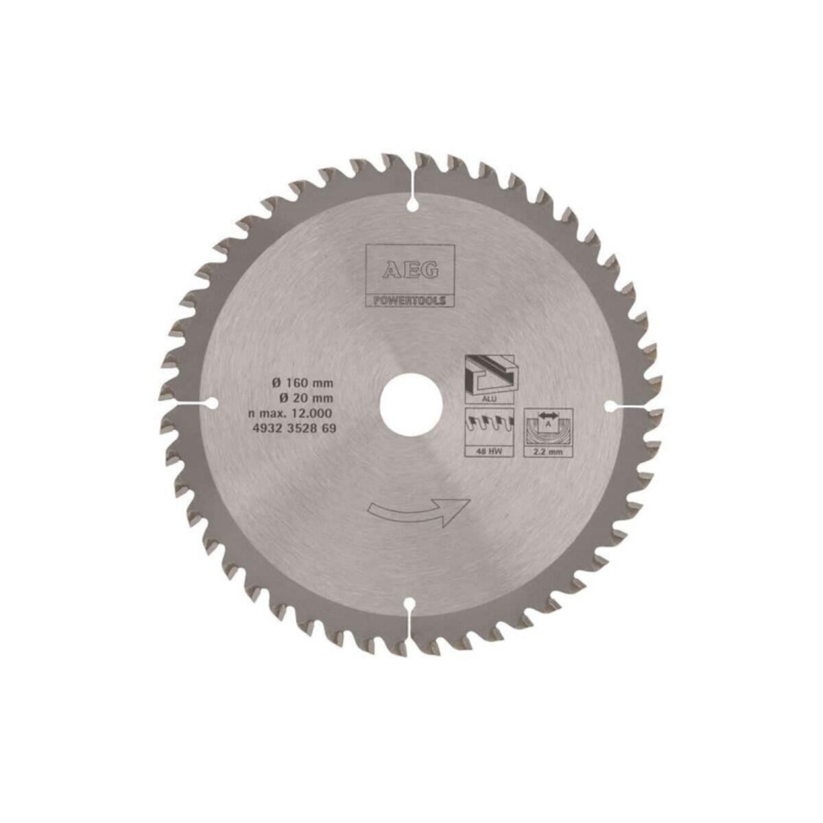 AEG Lame scie circulaire AEG 2.2x160mm métaux 4932352869
