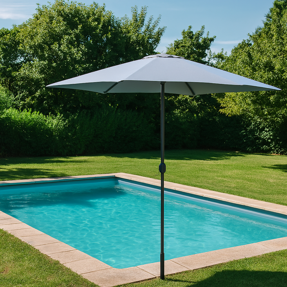 CONCEPT USINE Parasol droit rectangulaire 3 x 2 m gris SPEZIA