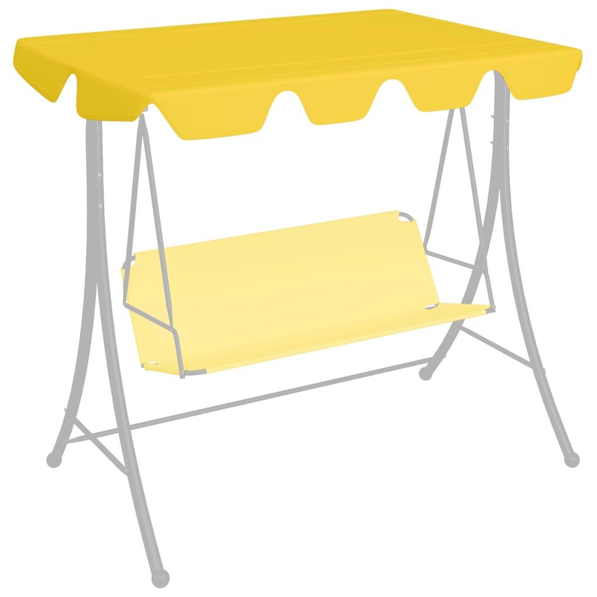 Voir la diapositive 1 : VIDAXL Toit de rechange balançoire jaune 188/168x145/110 cm
