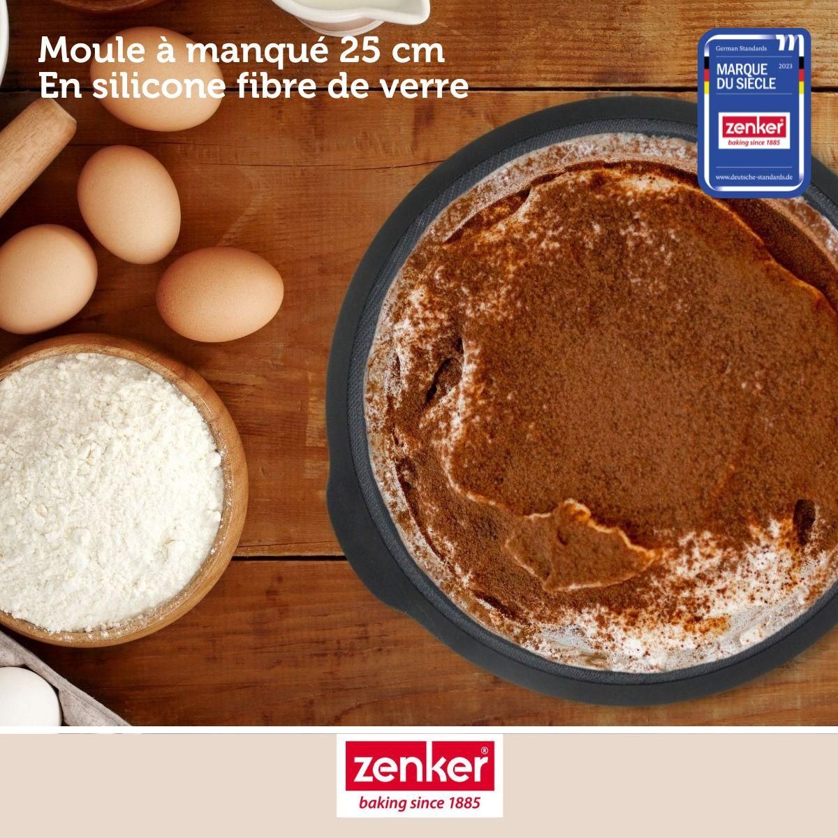 ZENKER Set pâtisserie avec moule à manqué 25 cm, 2 bols à mixer, verre mesureur et spatule Zenker