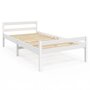 Voir la diapositive 3 : ID MARKET Lit simple HARPER 90 x 190 cm avec sommier bois blanc