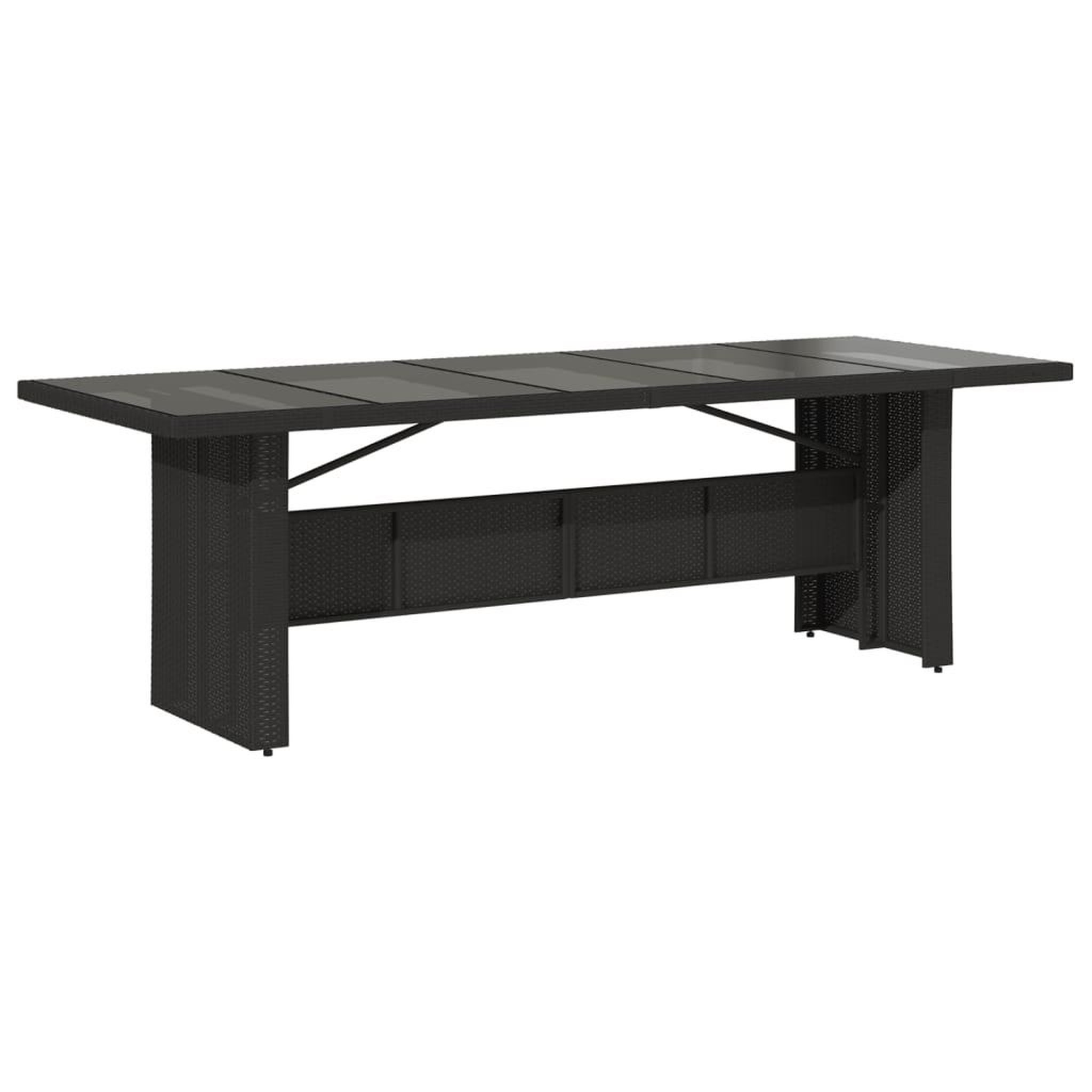 Voir la diapositive 4 : VIDAXL Ensemble a manger de jardin 9pcs coussins noir resine tressee