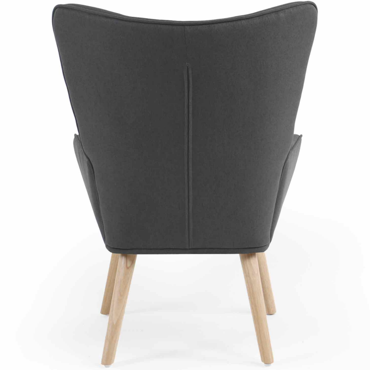 ID MARKET Fauteuil scandinave IVAR en tissu gris anthracite