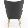 Voir la diapositive 4 : ID MARKET Fauteuil scandinave IVAR en tissu gris anthracite