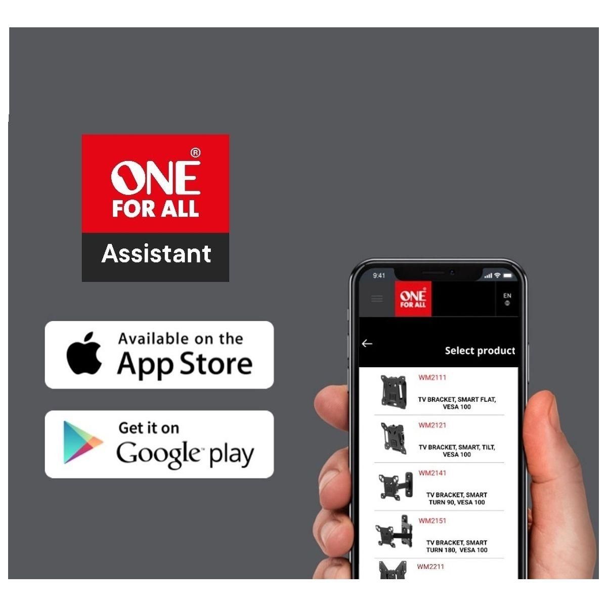 One For All Support mural TV TV Solid Jumbo - Inclinable 42-120 pouce