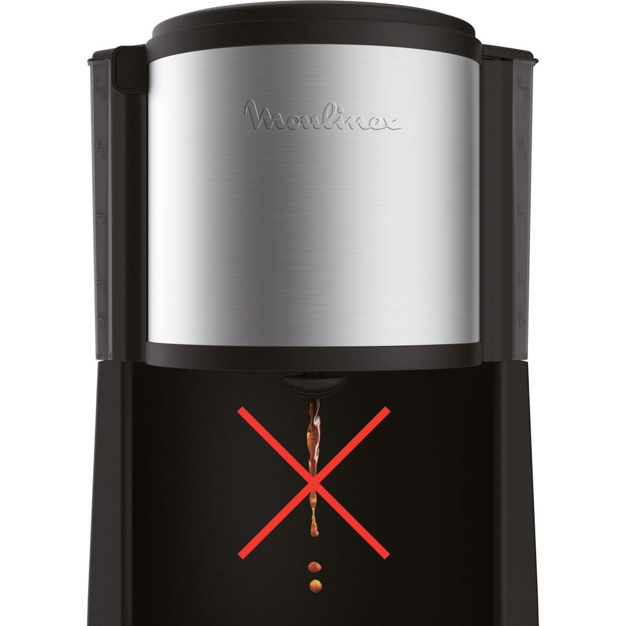 Voir la diapositive 3 : MOULINEX Cafetière filtre FG370811 Subito Select Inox