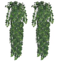 OUTSUNNY Lot de 2 haies artificielles feuilles de lierre - treillis  extensible - brise-vue canisse végétale feuillage réaliste osier polyester  pas cher 
