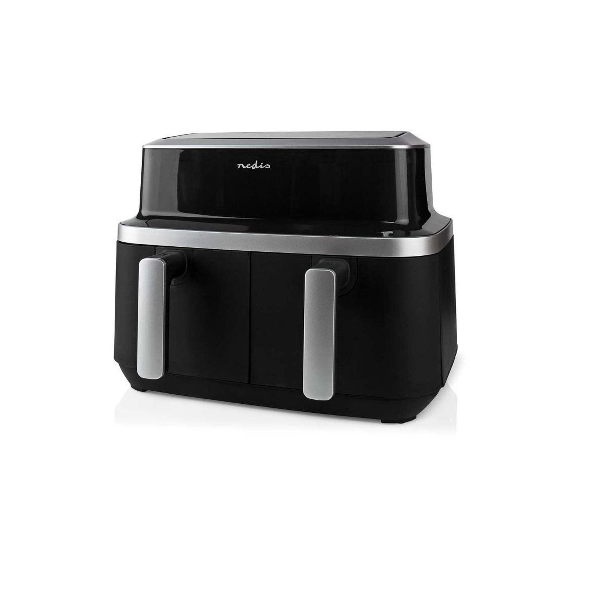 Voir la diapositive 2 : NEDIS Friteuse sans huile double 2600w noir - kaaf320bk