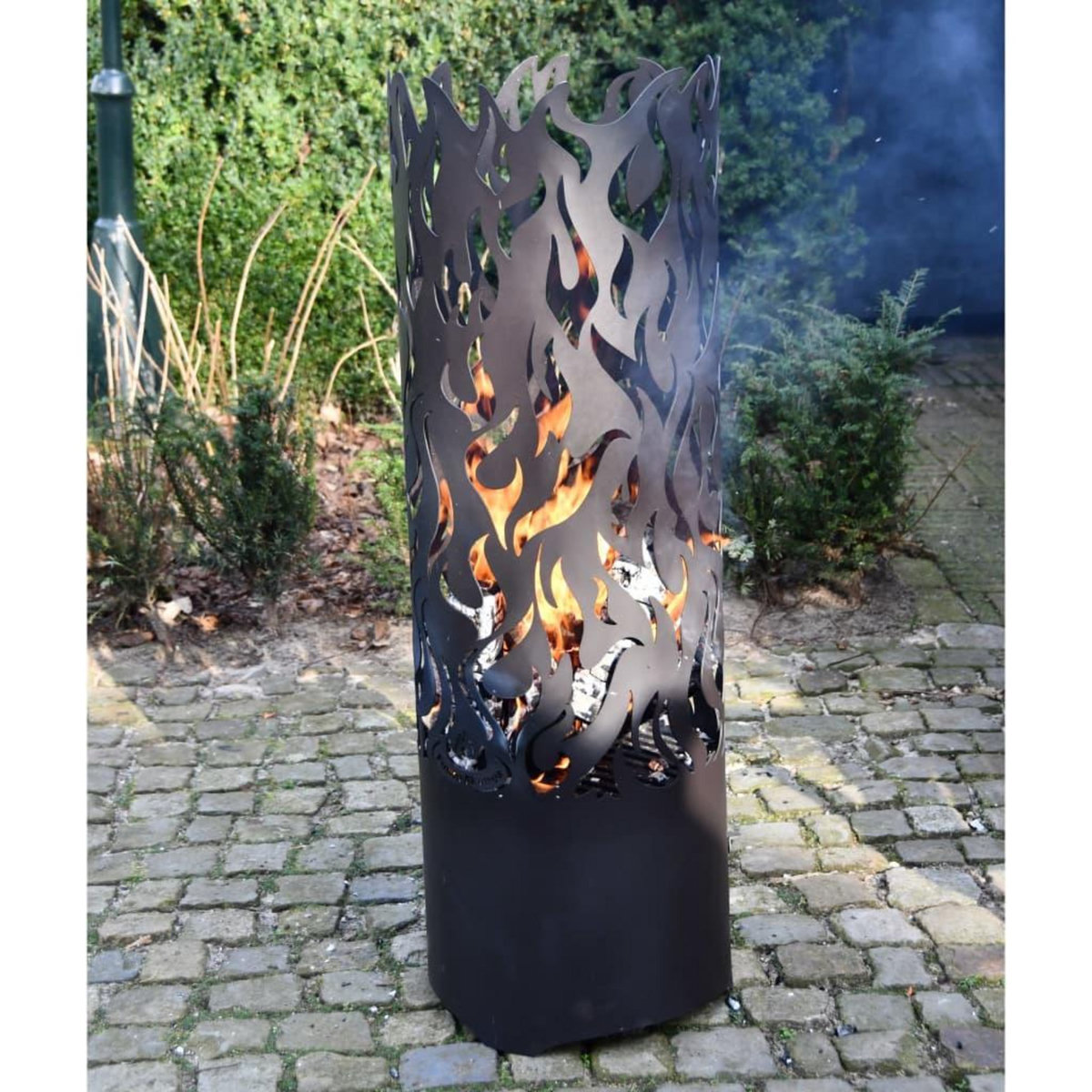 ESSCHERT DESIGN Esschert Design Baril a feu Flames Acier au carbone Noir FF408