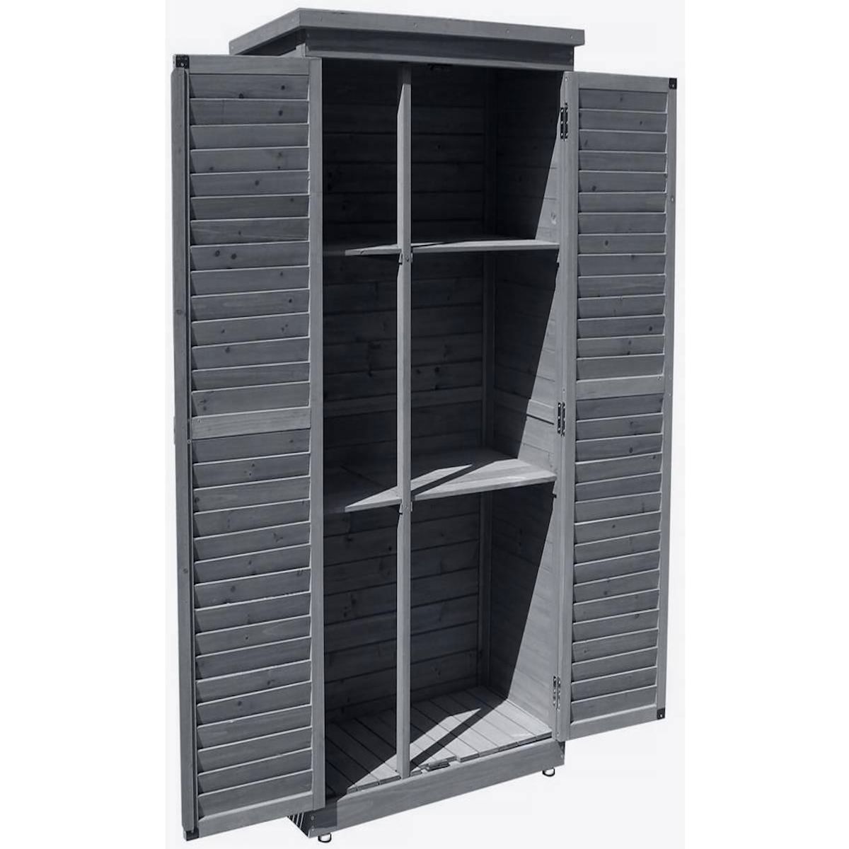Habitat et Jardin Armoire de jardin  Space  - 87 x 46.5 x 160 cm - Anthracite