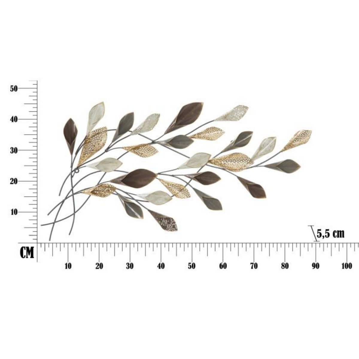 Paris Prix Décoration Murale en Métal  Ramo  46cm Multicolore