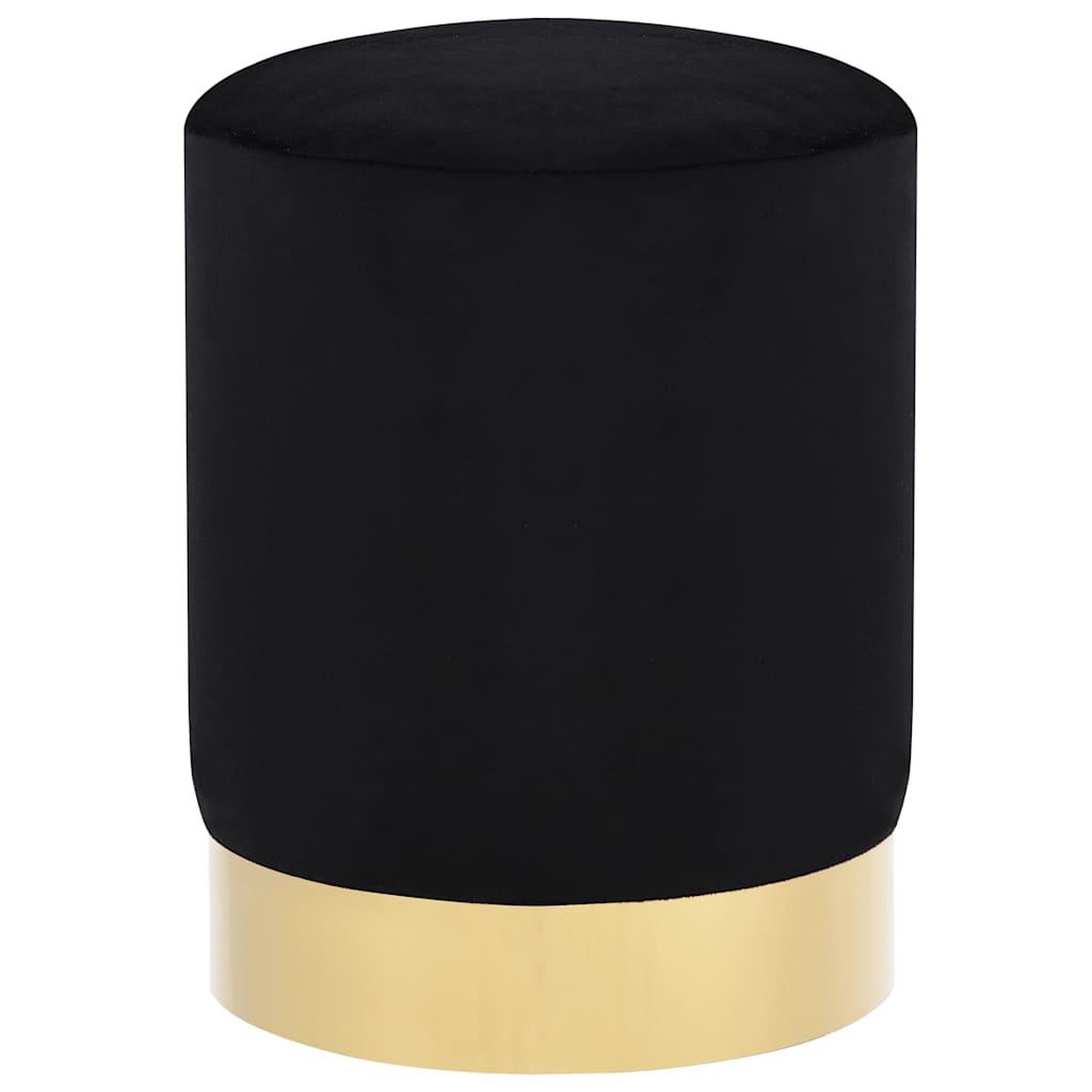 VIDAXL Tabouret Noir et dore Velours