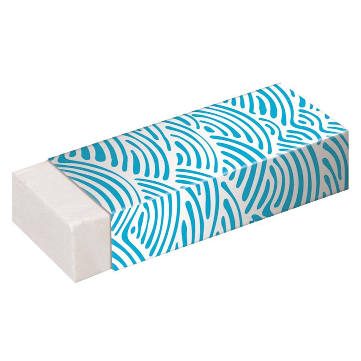 AUCHAN Lot de 6 gommes blanches rectangulaires