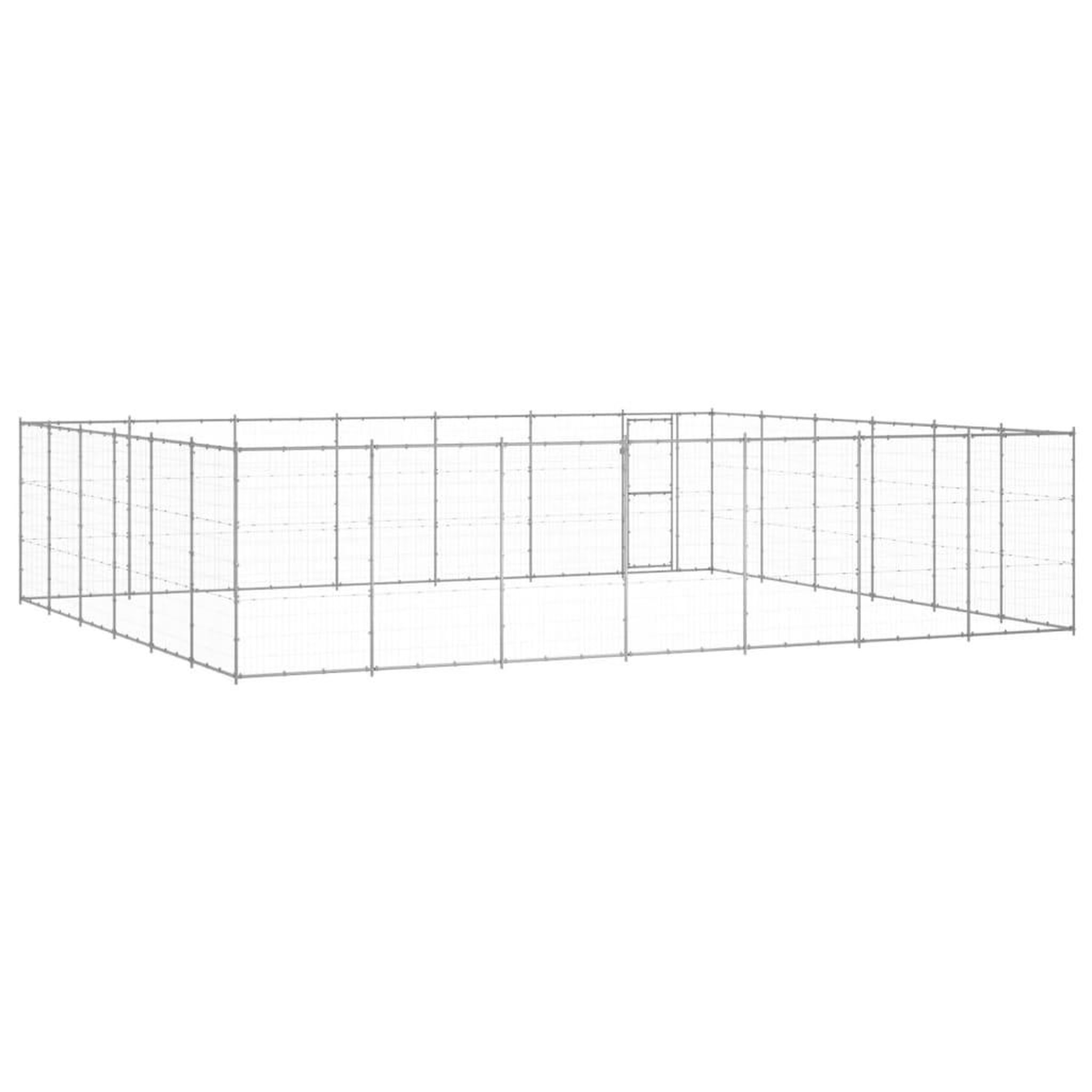 Voir la diapositive 4 : VIDAXL Chenil exterieur Acier galvanise 50,82 m²