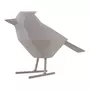PRESENT TIME Statuette de décoration oiseau en polyrésine - Gris