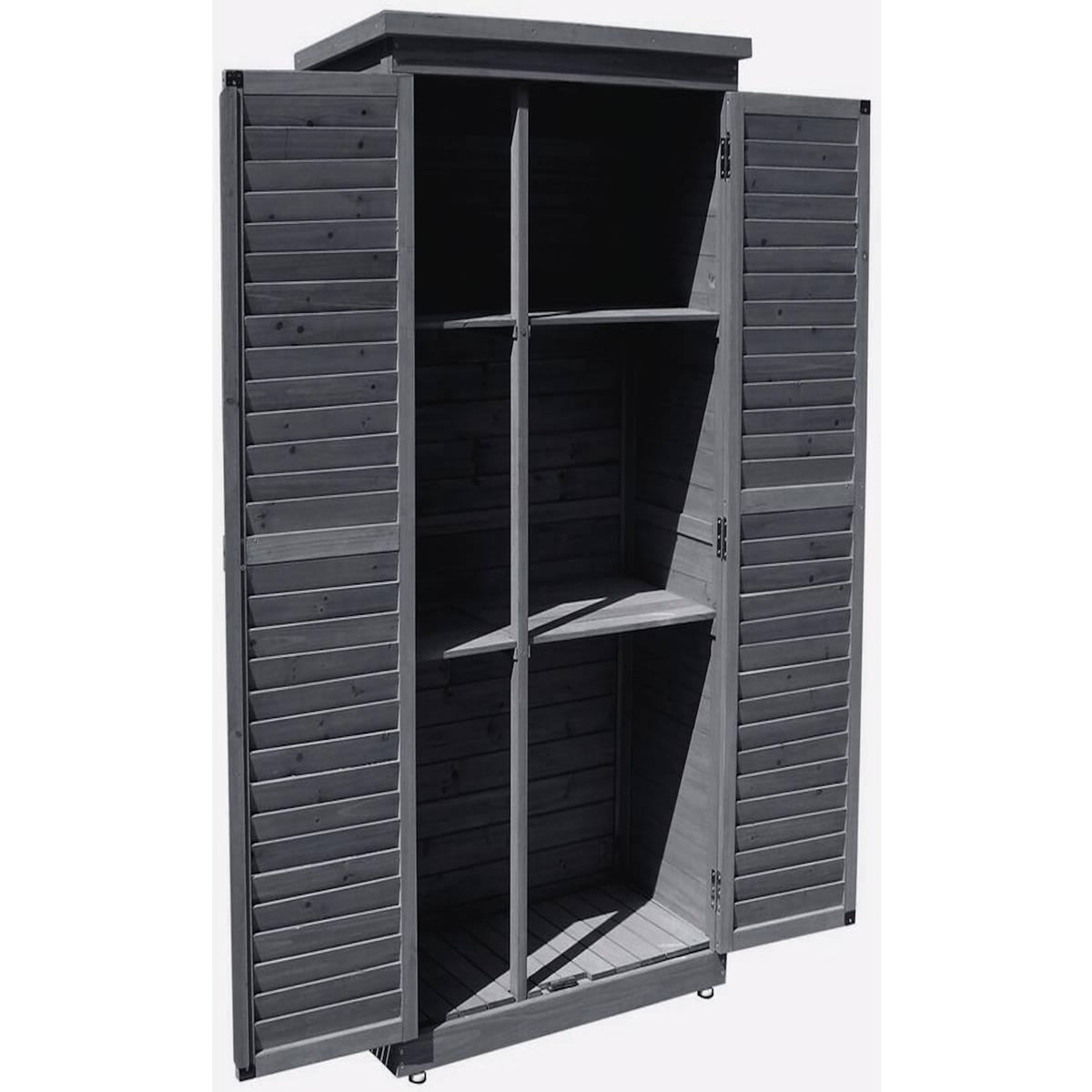 Habitat et Jardin Armoire de jardin  Space  - 87 x 46.5 x 160 cm - Anthracite