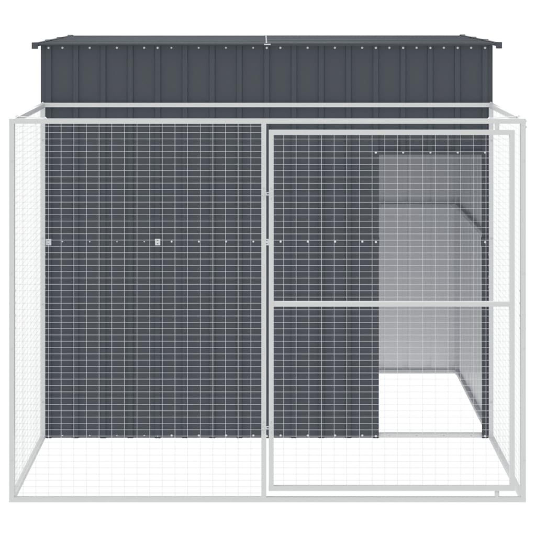Voir la diapositive 3 : VIDAXL Niche pour chien avec cour anthracite 214x253x181 cm