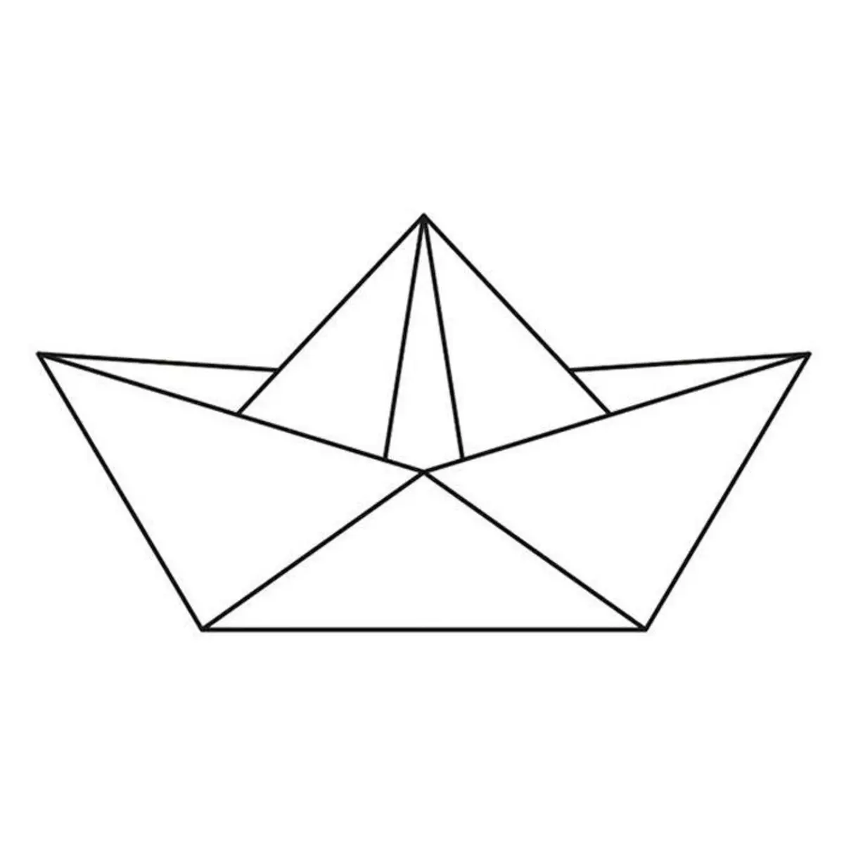Artemio Tampon bois 6,6 x 3,7 cm - Bateau origami