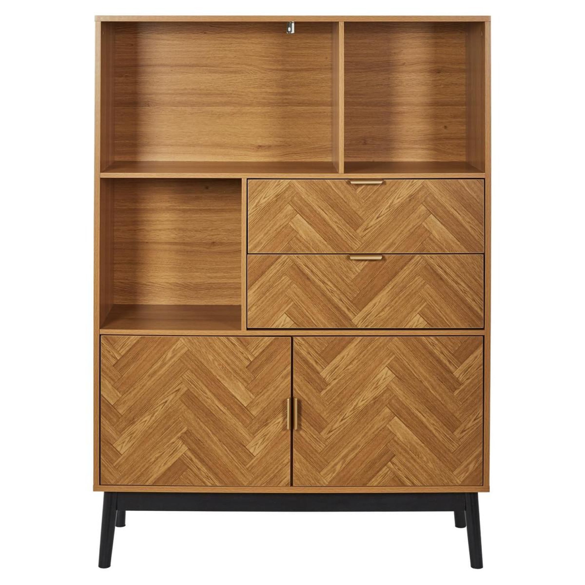 Voir la diapositive 2 : The Home Deco Factory Bibliothèque design  felix  140cm marron