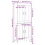 Voir la diapositive 6 : VIDAXL Buffet haut Blanc 69,5x34x180 cm Bois d'ingenierie