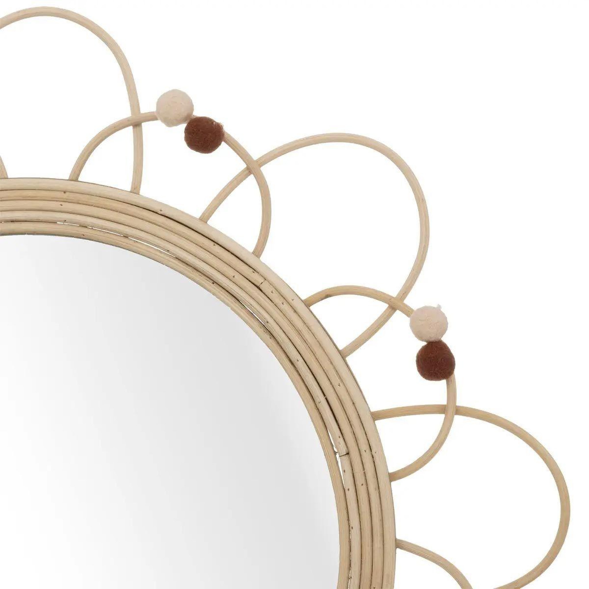 Voir la diapositive 2 : Atmosphera Kids Miroir mural enfant  campagne déco  38cm beige