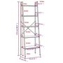 Voir la diapositive 6 : VIDAXL Etagere sur pied 5 niveaux Marron fonce et noir 56x35x174 cm