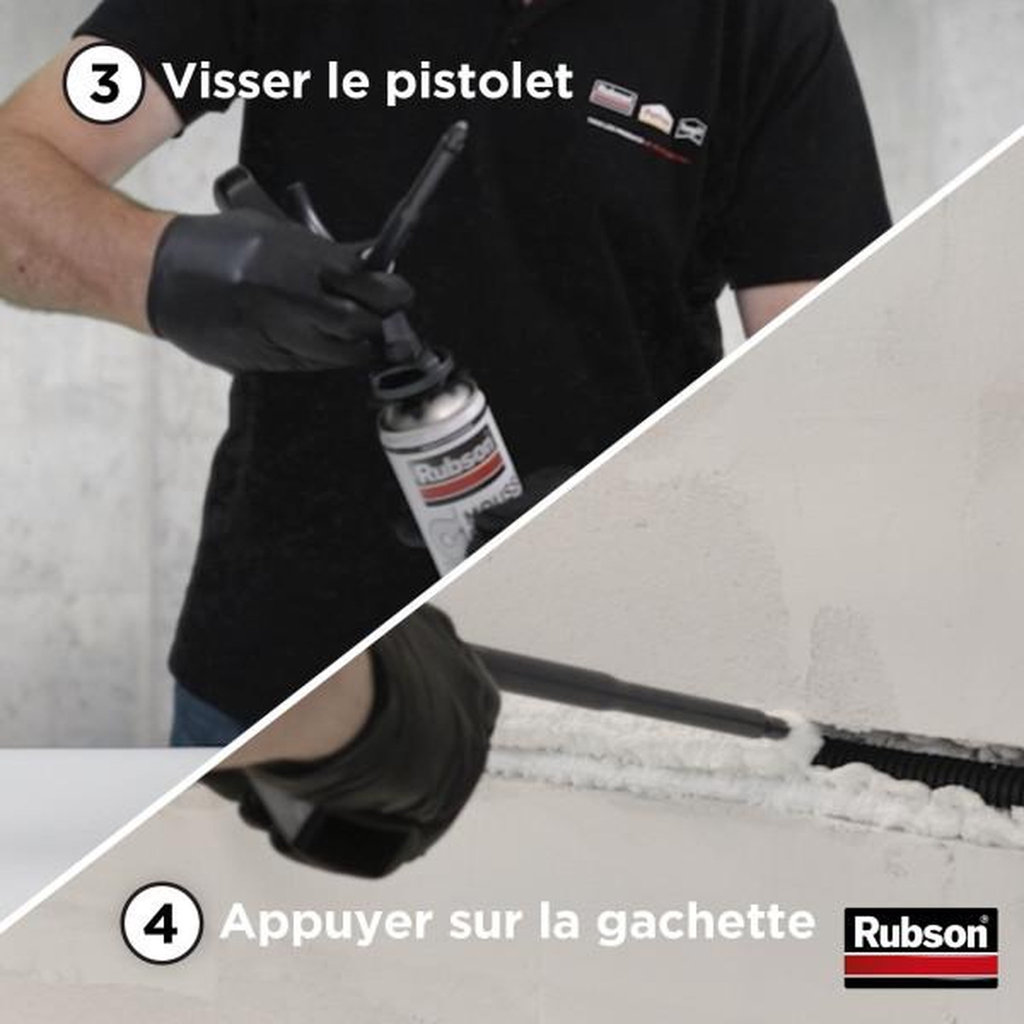 Voir la diapositive 3 : rubson Pistolet mousse expansive - RUBSON - Anti-goutte - Visse de dosage