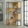 Voir la diapositive 1 : ID MARKET Etagère bibliothèque modulable DETROIT séparateur d'angle extensible design industriel 170 cm