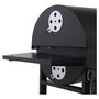 GARDENSTAR Barbecue charbon en demi - tonneau - 127x70x101cm
