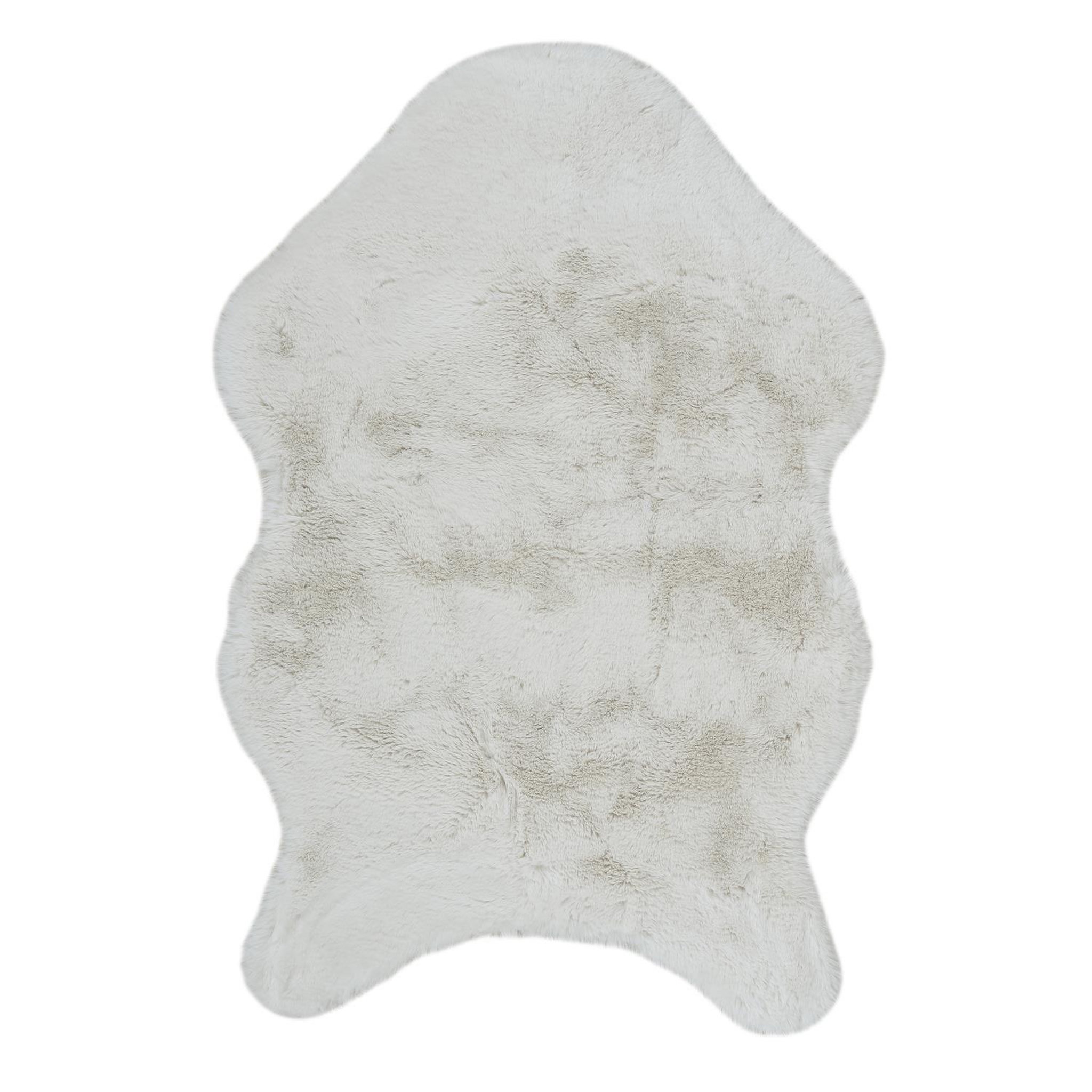 The Home Deco Factory Tapis imitation fourrure poils fins - 60 x 90 cm - ecru