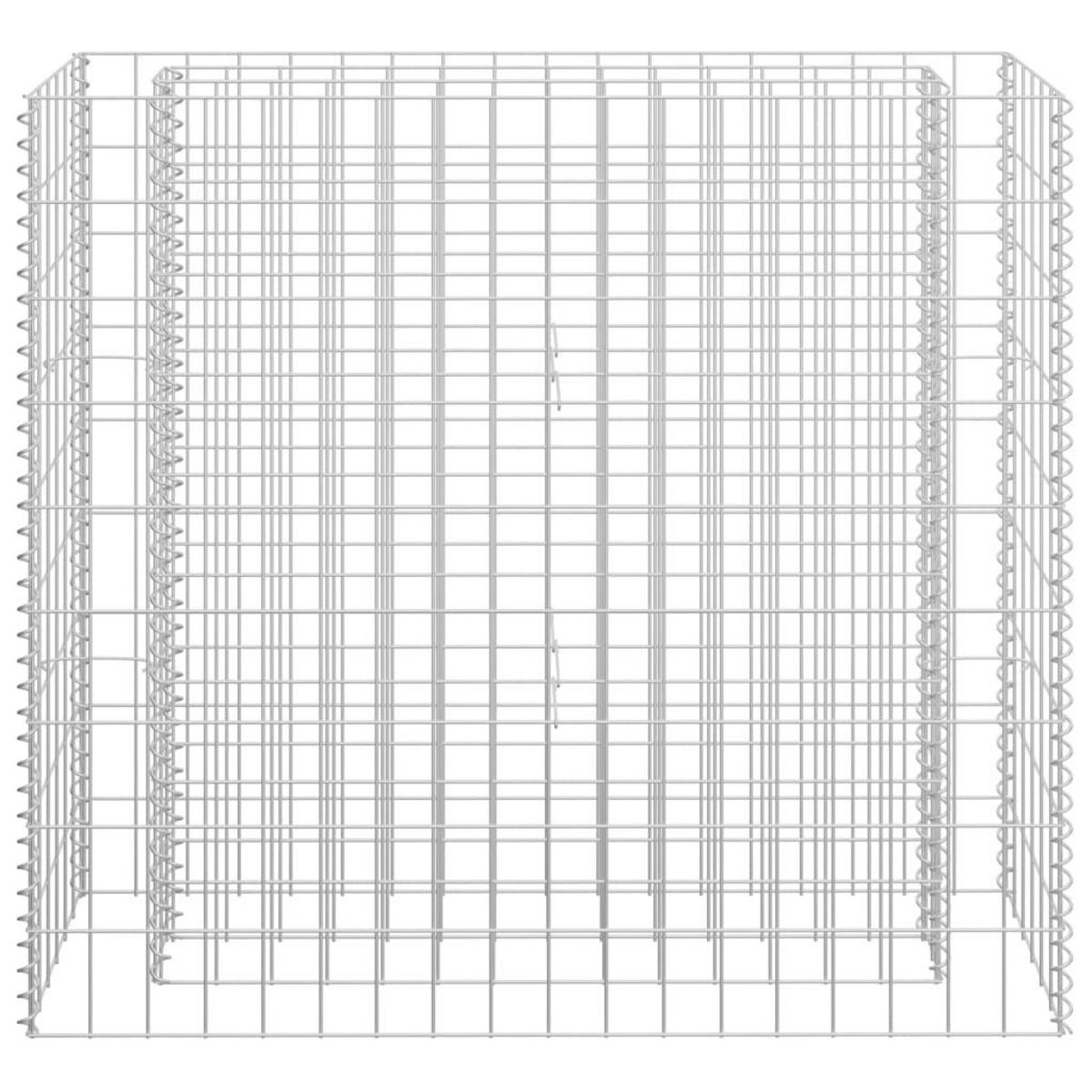 VIDAXL Lit sureleve a gabion Acier galvanise 90x30x90 cm
