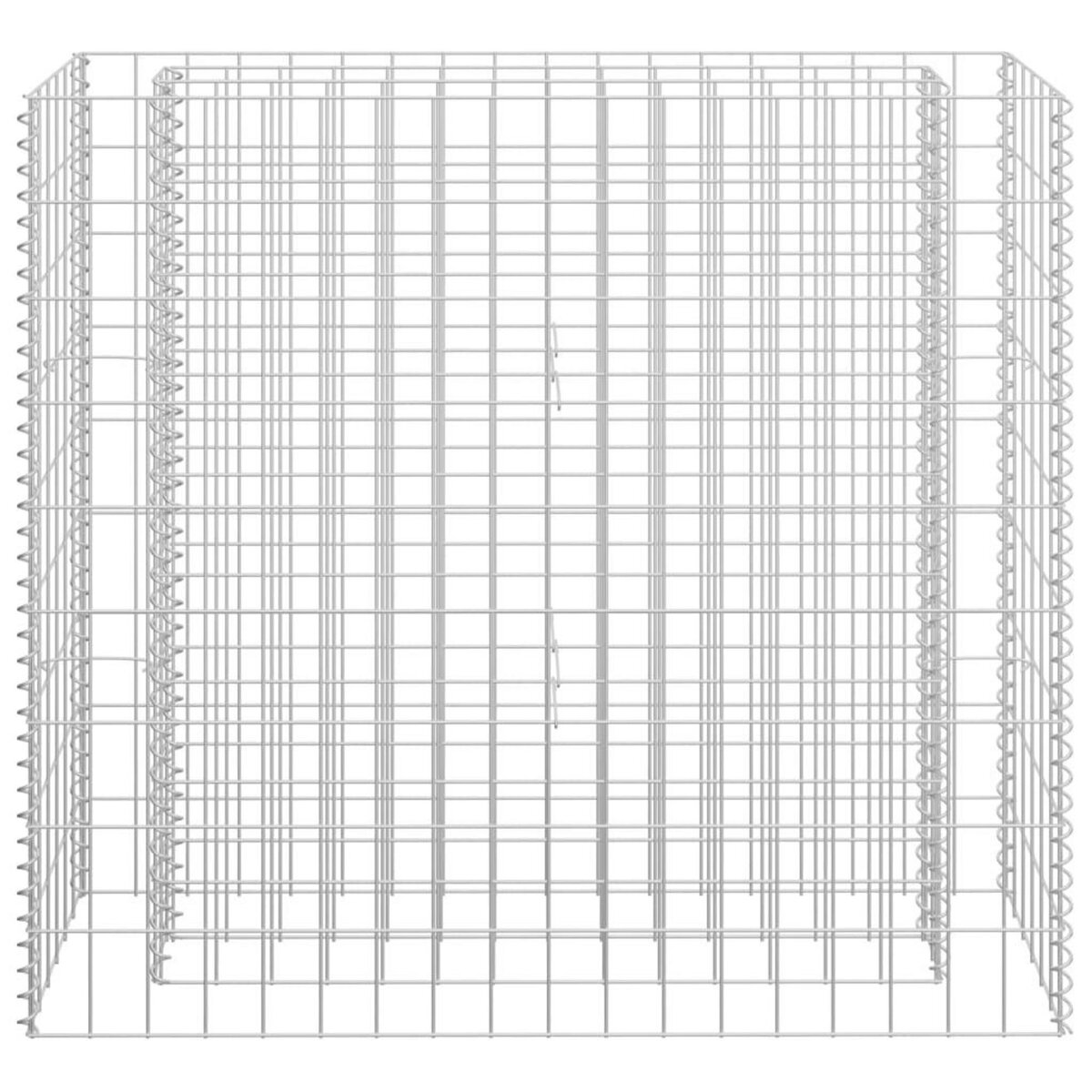 VIDAXL Lit sureleve a gabion Acier galvanise 90x30x90 cm