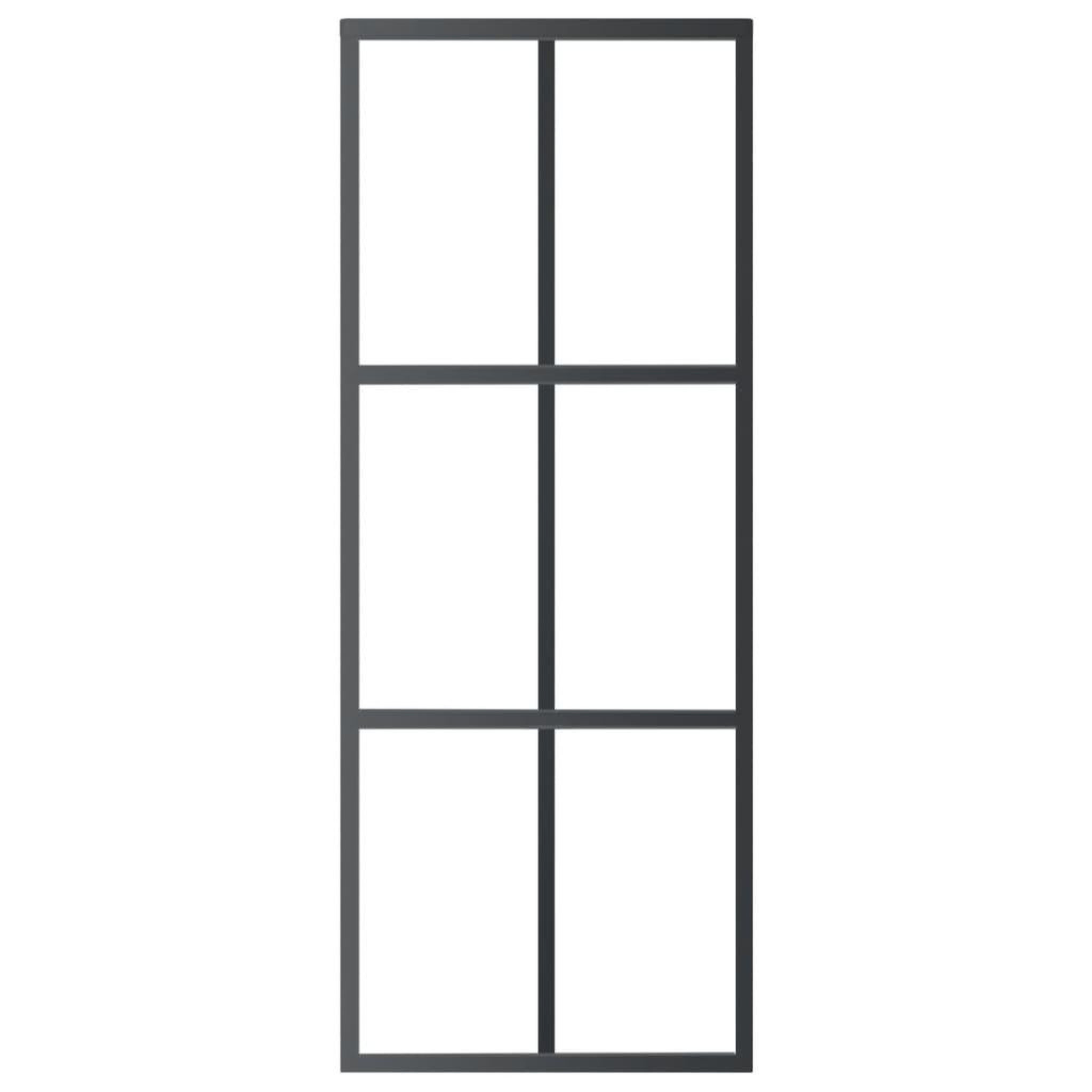 Voir la diapositive 3 : VIDAXL Porte coulissante Verre ESG et aluminium 76x205 cm Noir