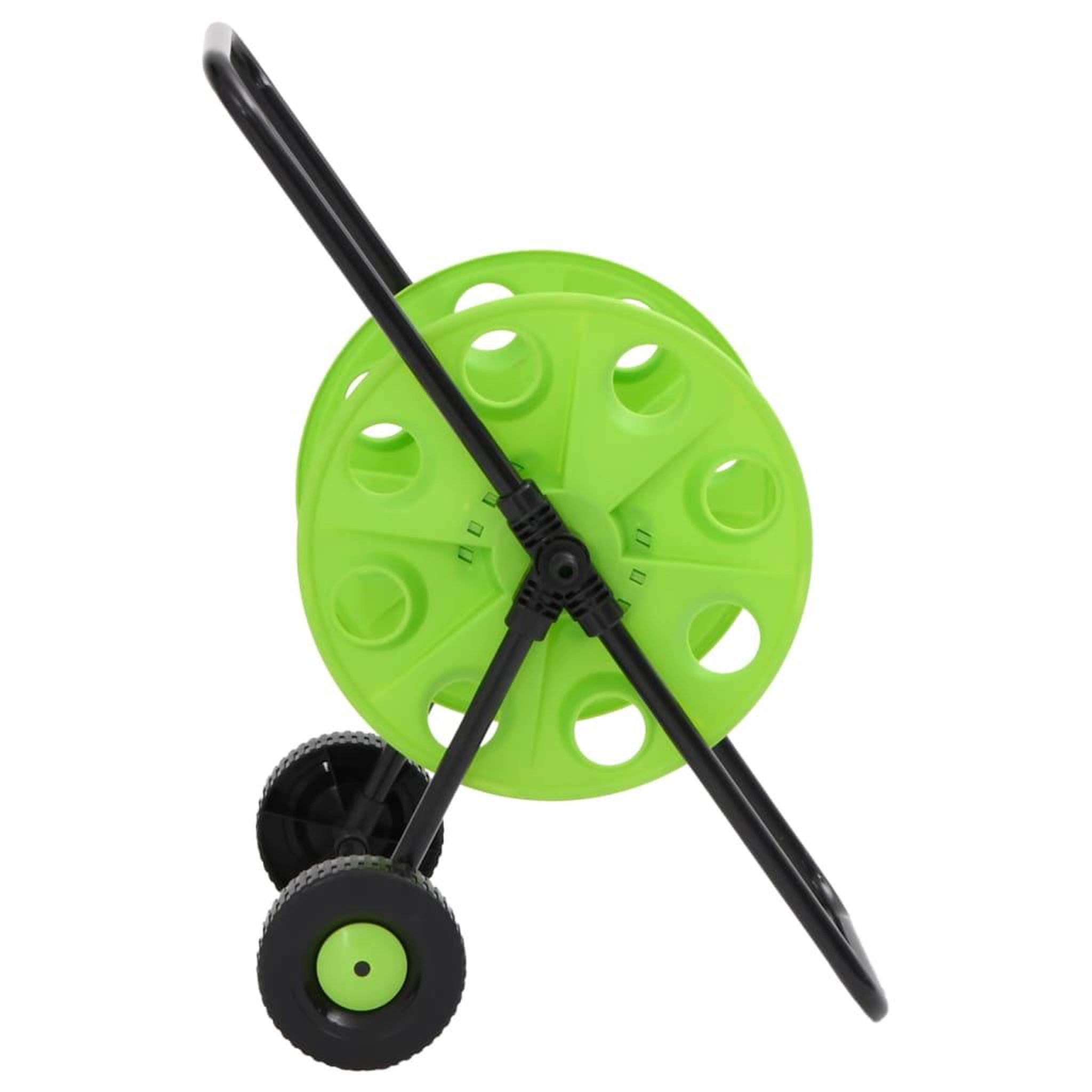 Voir la diapositive 4 : VIDAXL Chariot enrouleur vert pour tuyau de 60 m 1/2  acier