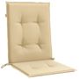 Voir la diapositive 5 : VIDAXL Coussins de chaise a dossier bas lot de 4 beige melange tissu