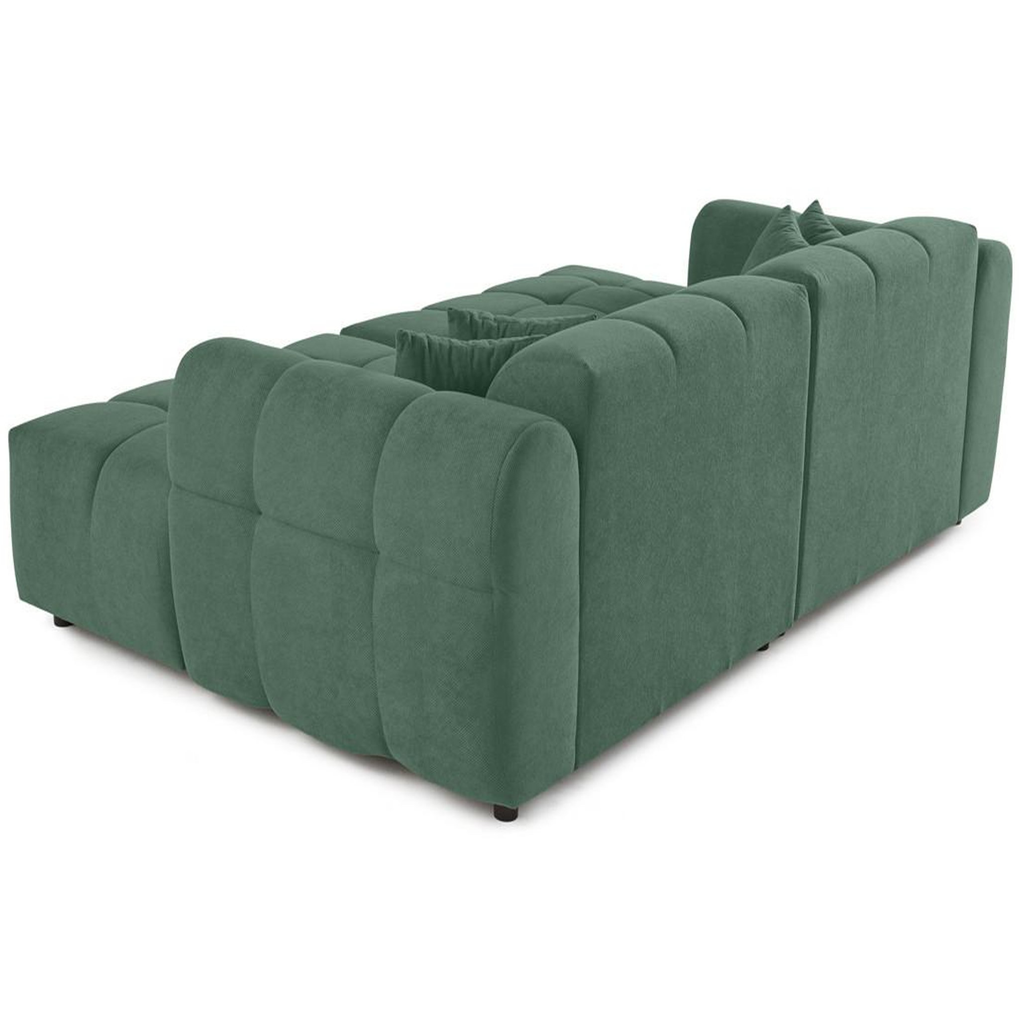 Voir la diapositive 5 : BEST MOBILIER Ray - canapé droit 4 places avec double méridienne - assise profonde - en tissu texturé