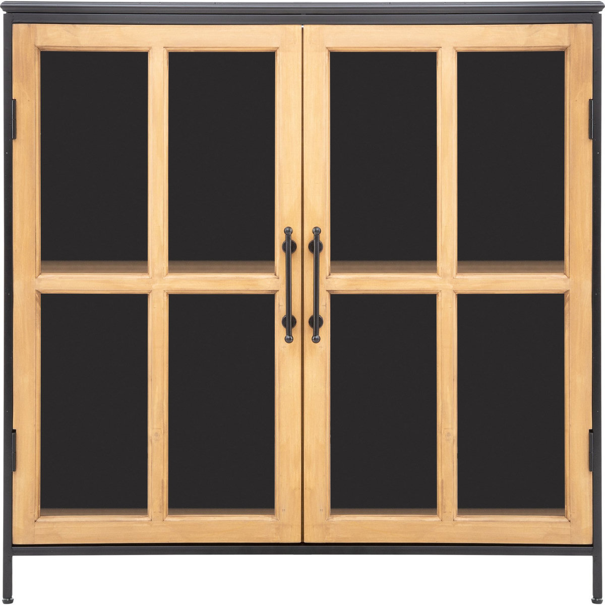 ATMOSPHERA Buffet 2 portes en métal et bois L102 cm PARIS