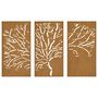 Voir la diapositive 5 : VIDAXL Decorations murales jardin 3 pcs 105x55 cm design d'arbre acier